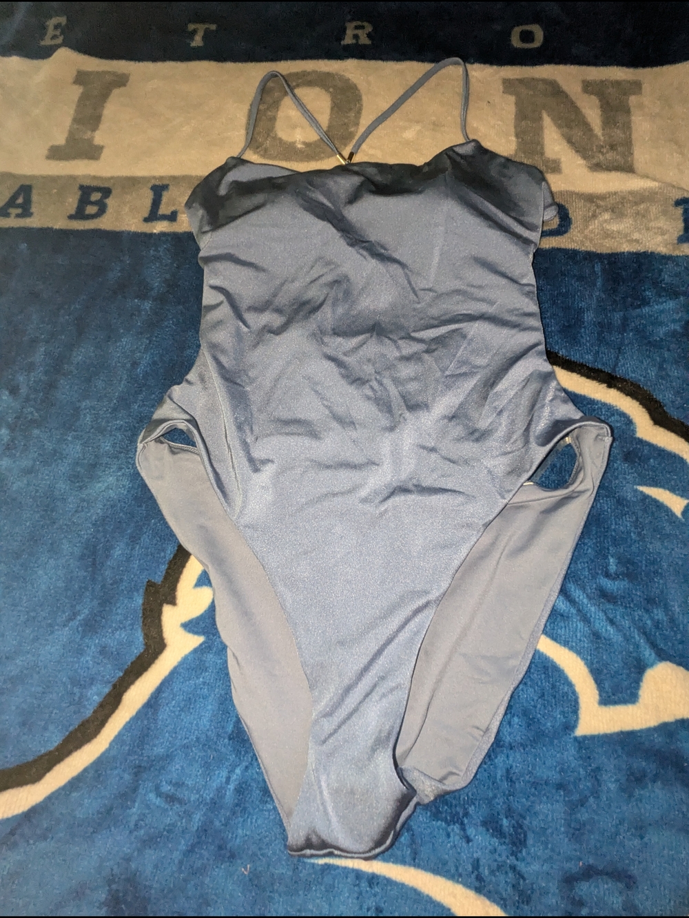 Victoria's Secret Solid Blue One-Piece Swimsuit